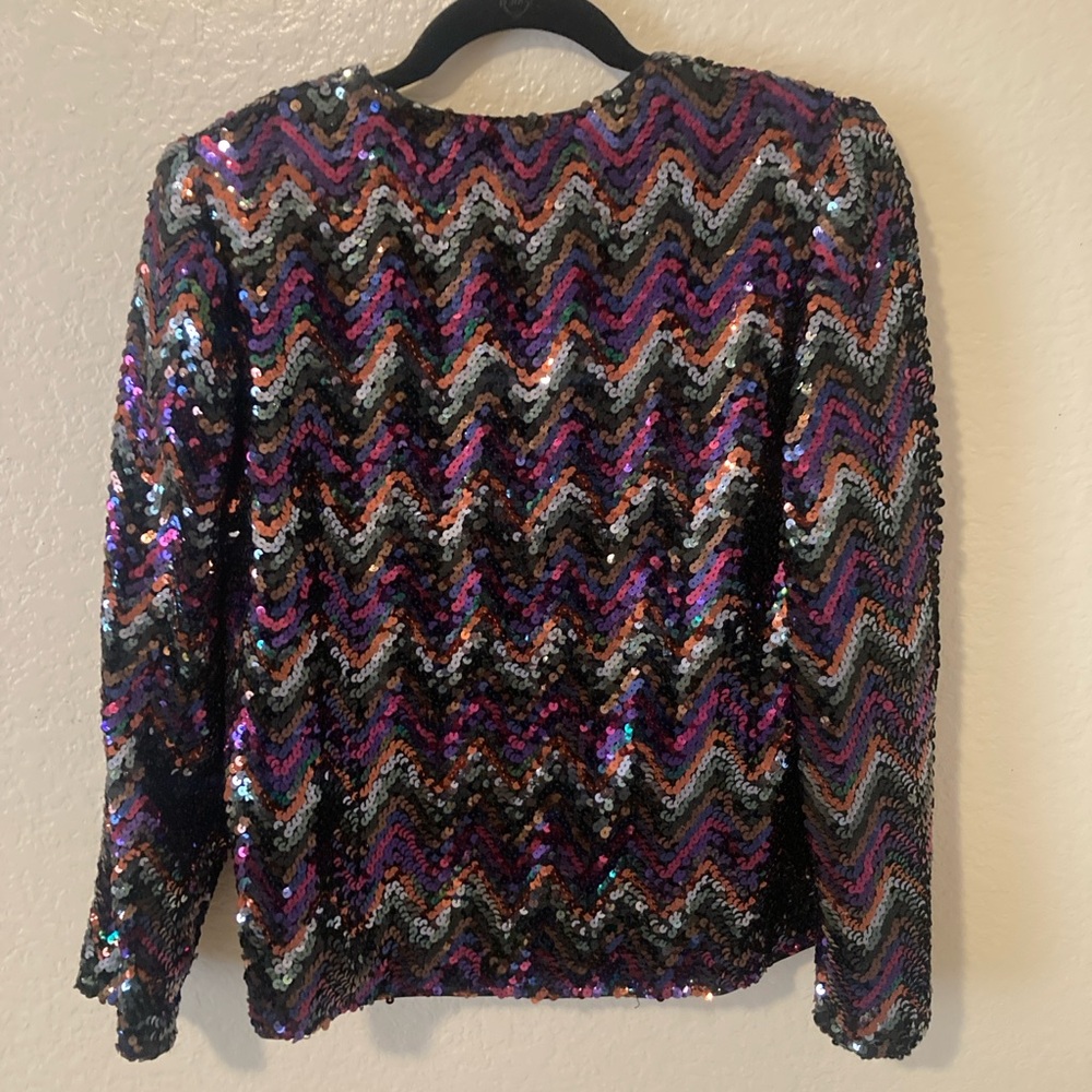 Daring Sequin Chevron Blazer - Picture 2 of 3